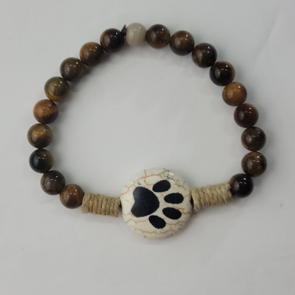 Dog Paw Print Bracelet.